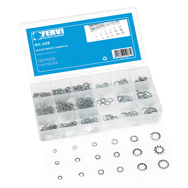 Assortment of Aluminum Washers Brand Fervi Art.0178