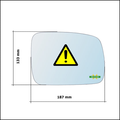 Vetro Specchio Retrovisore Asferico Lato Dx-Passeggero Per Land Rover Freelander II (L359) solo dal 2006-2009