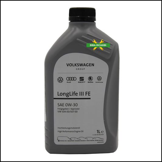 A. Olio Motore 0W30 VAG LongLife III FE Specifica 504 00/507 00 BIBA-RICAMBI