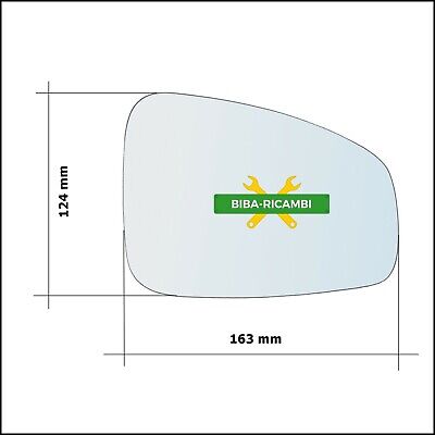 Specchio Nudo Adesivo Lato Guidatore Per Renault Fluence (L3) dal 2010> BIBA-RICAMBI