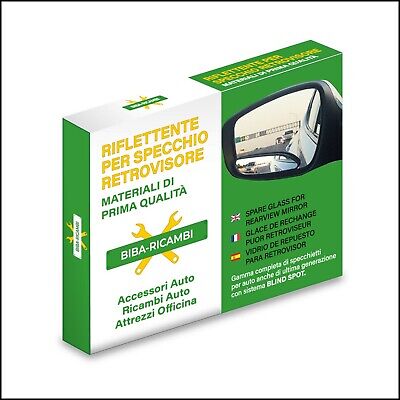 Specchio Nudo Adesivo Lato Guidatore Per Renault Fluence (L3) dal 2010> BIBA-RICAMBI