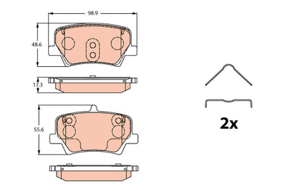 Kit 4 Pastiglie Freno Marca TRW Codice | GDB2277 BIBA-RICAMBI