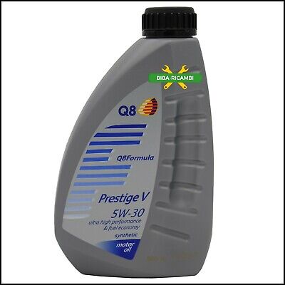 OLIO 5W30 Q8 PRESTIGE V 5W-30 C2 | C3 OLIO MOTORE TAGLIANDO AUTO OFFICINA AUTO BIBA-RICAMBI