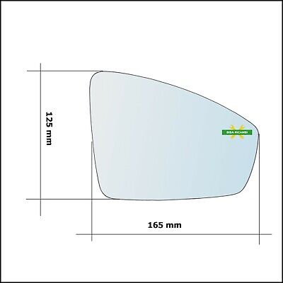 Specchio Nudo Adesivo Lato Guidatore Per Vw Tiguan II dal 2016> BIBA-RICAMBI