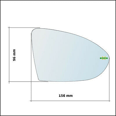 Specchietto Retrovisore Termica Lato Dx-Passeggero Per Volkswagen Golf VII 2012> BIBA-RICAMBI