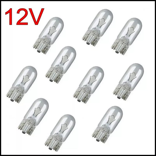 Luci Di Posizione Lampadine Tutto Vetro W5W T10 12V 5W (10pz)