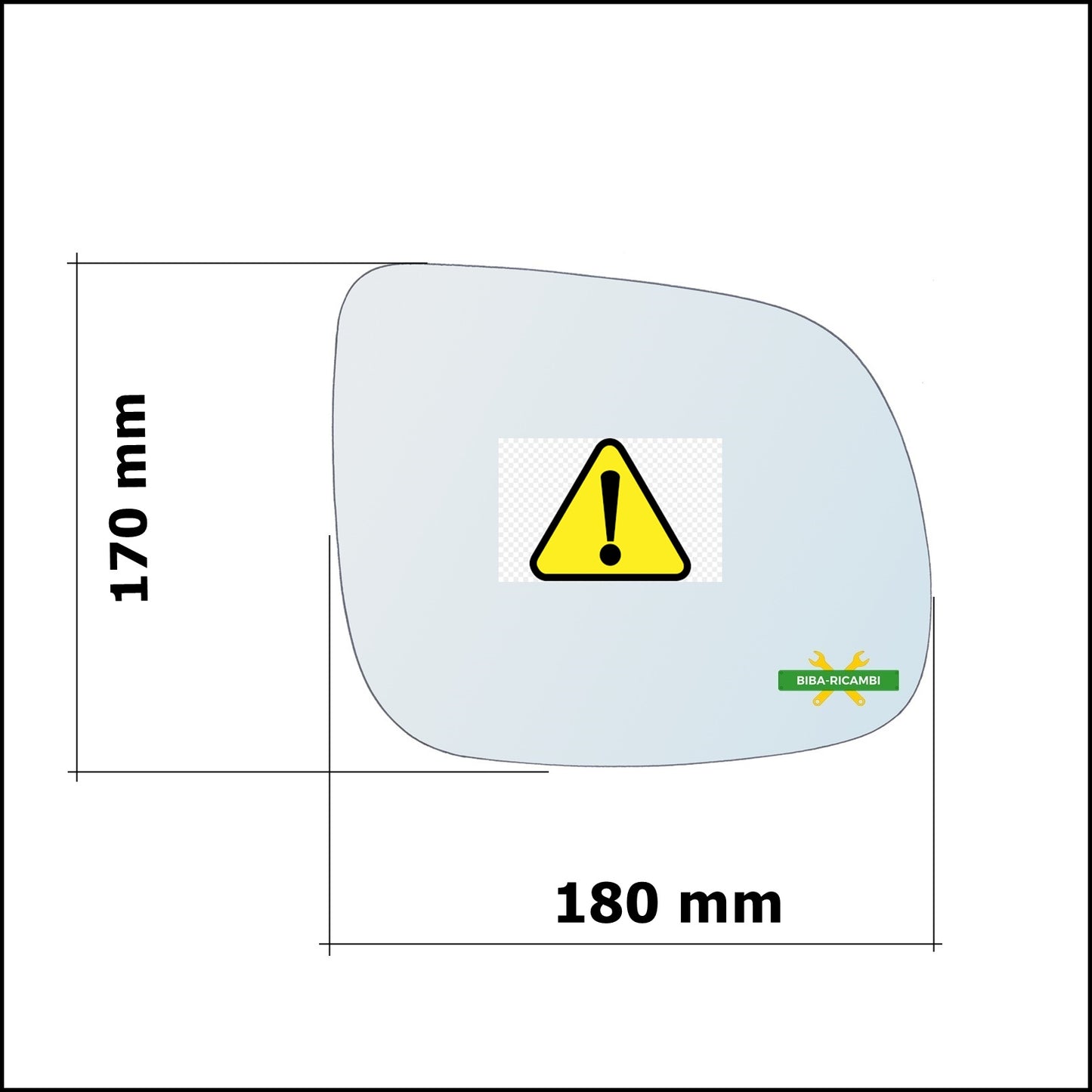 Vetro Specchio Retrovisore Lato Sx-Guidatore Per Volkswagen T5 Caravelle dal 10/2009>