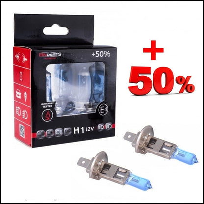 Z. Pair of H1 Xenon Effect High Beam Bulbs +50% Light Compatible for Fiat