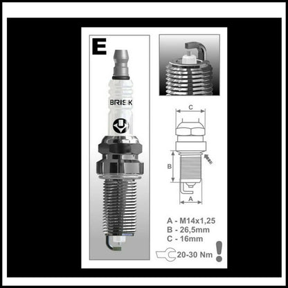 Kit 6 Candele Specifiche Gpl | Metano Adattabile Peugeot 807 (E) dal 2002&gt; BIBA-RICAMBI