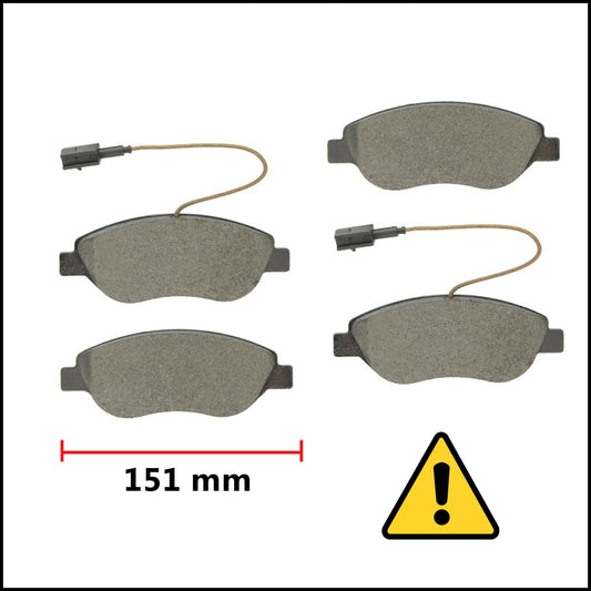 Front Brake Pads Fiat Bravo II from 2006&gt; [151-mm]