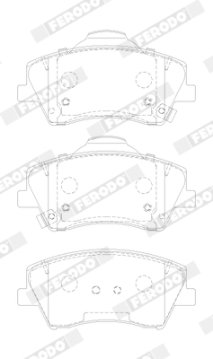 Kit 4 Pastiglie Freno Moto Marca Ferodo Codice | FDB5205 BIBA-RICAMBI