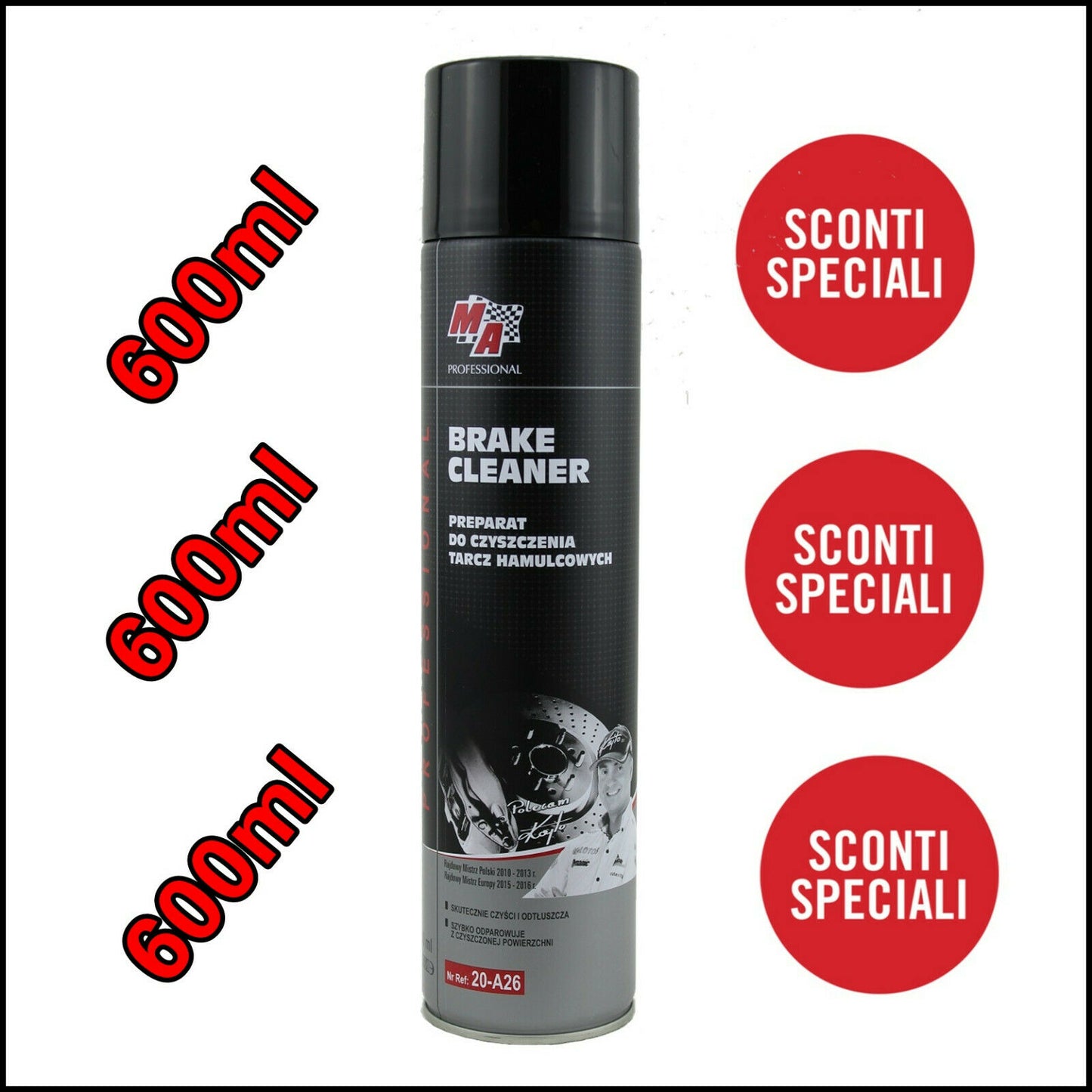 Pulitore Freni Brake Cleaner Pulitore Totale Spray 600 ml