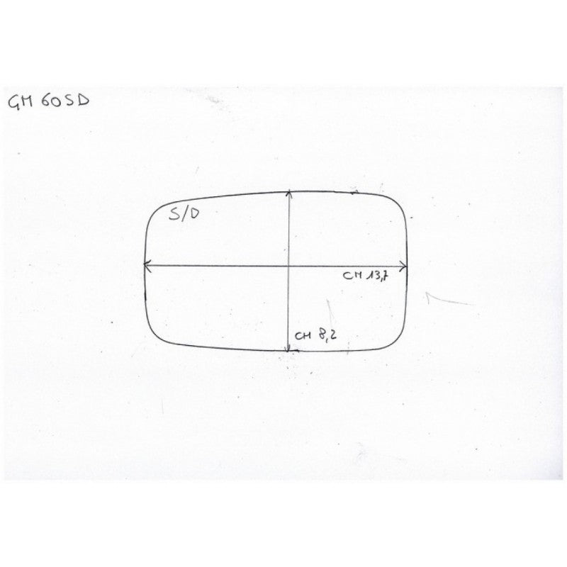 Rear View Mirror Glass Right Side For Triumph Spitefire