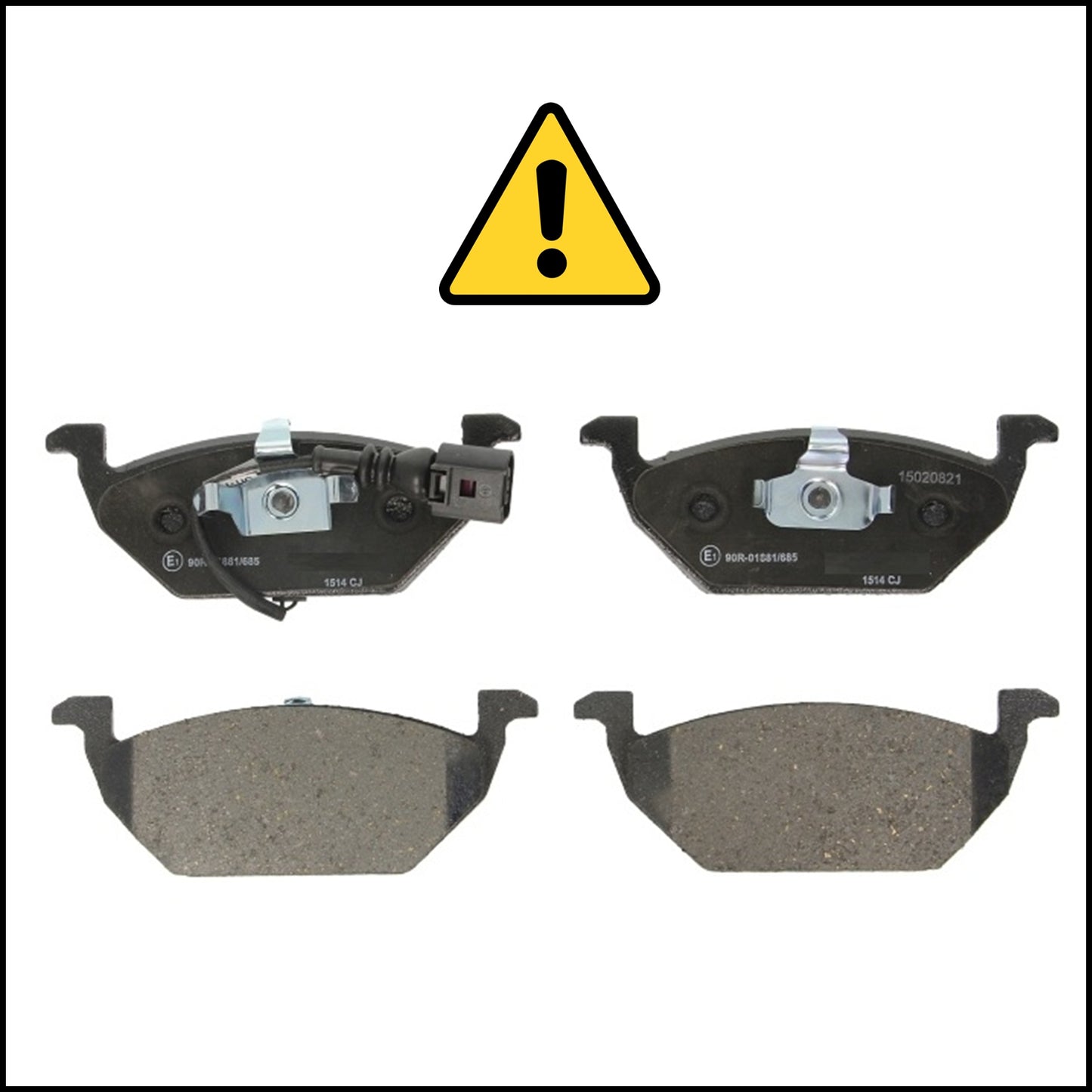 Kit 8 Front Rear Brake Pads For Audi A3 I from 1996-2006