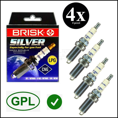 Kit 4 Candele Specifiche Gpl | Metano Adattabile Citroen Aircross dal 2011&gt; BIBA-RICAMBI