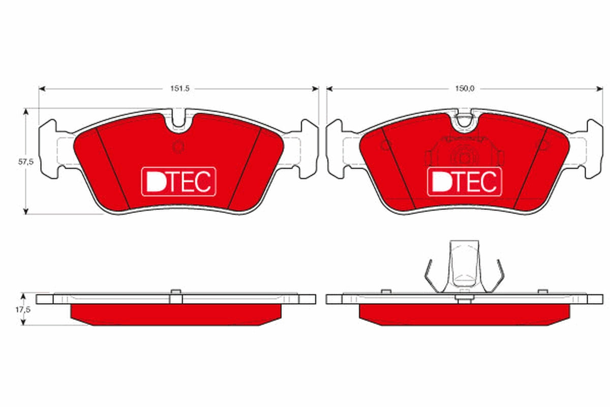 Kit 4 Pastiglie Freno Marca TRW Codice | GDB1348DTE BIBA-RICAMBI