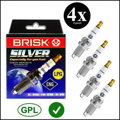 Kit 4 Candele Specifiche Gpl | Metano Adattabile Opel Astra H dal 2004-2010 BIBA-RICAMBI