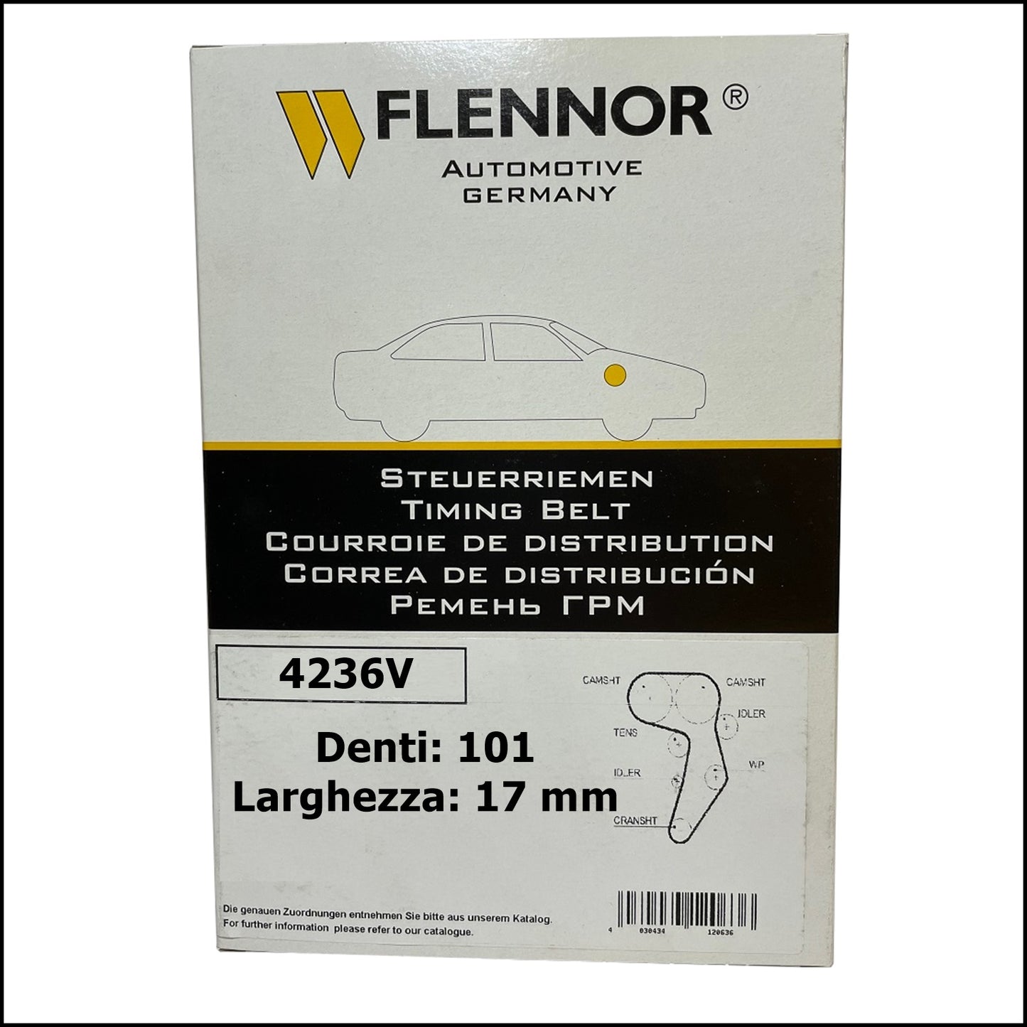 4236V Flennor Cinghia Distribuzione Citroen AX | Saxo | Xsara | Peugeot 106 | 205 | 206 | 306 | 309