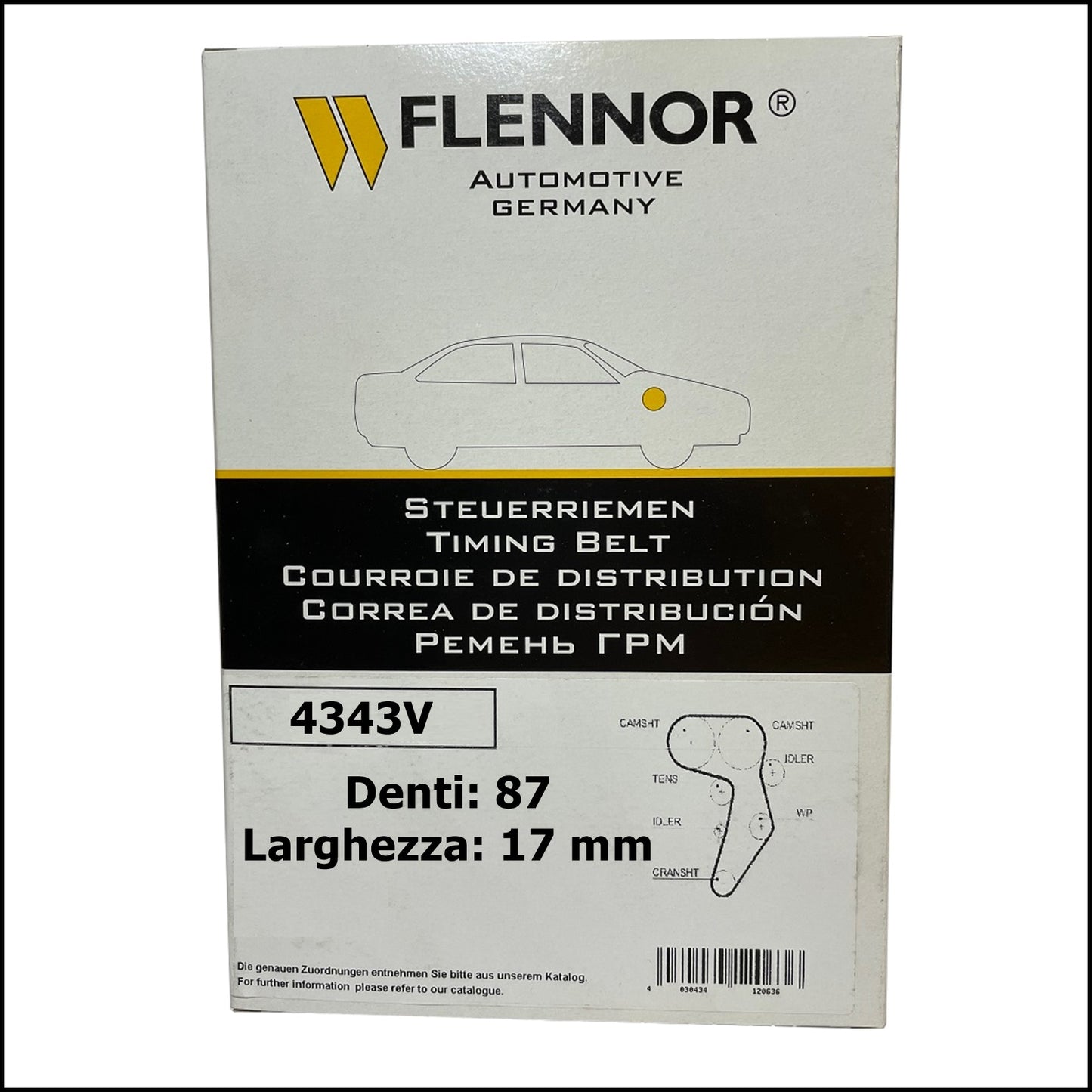 4343V Flennor Cinghia Distribuzione Nissan Kubistar | Renault Clio | Kangoo | Twingo