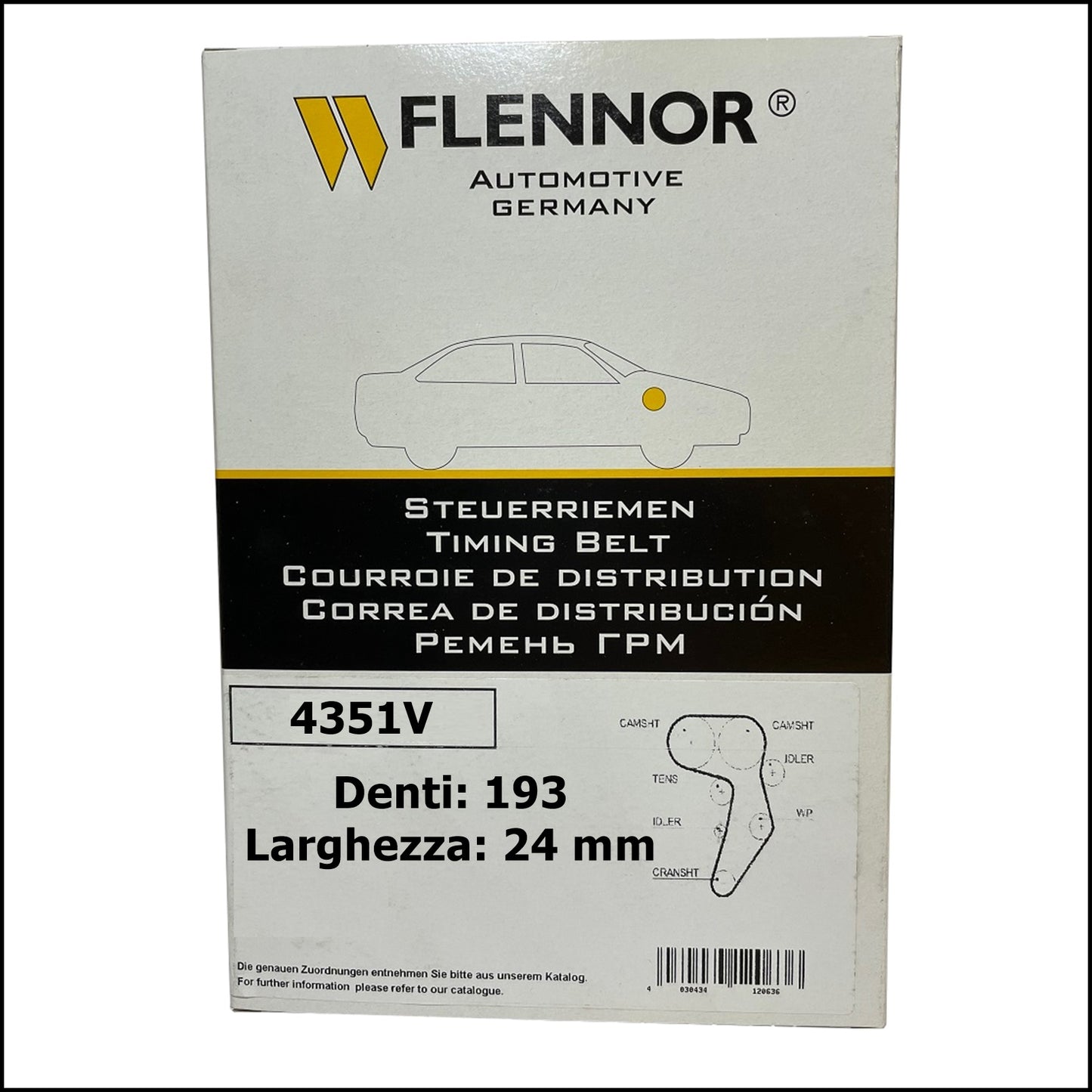 4351V Flennor Cinghia Distribuzione Fiat Bravo | Brava | Marea | Palio | Punto | Strada | Lancia Kappa