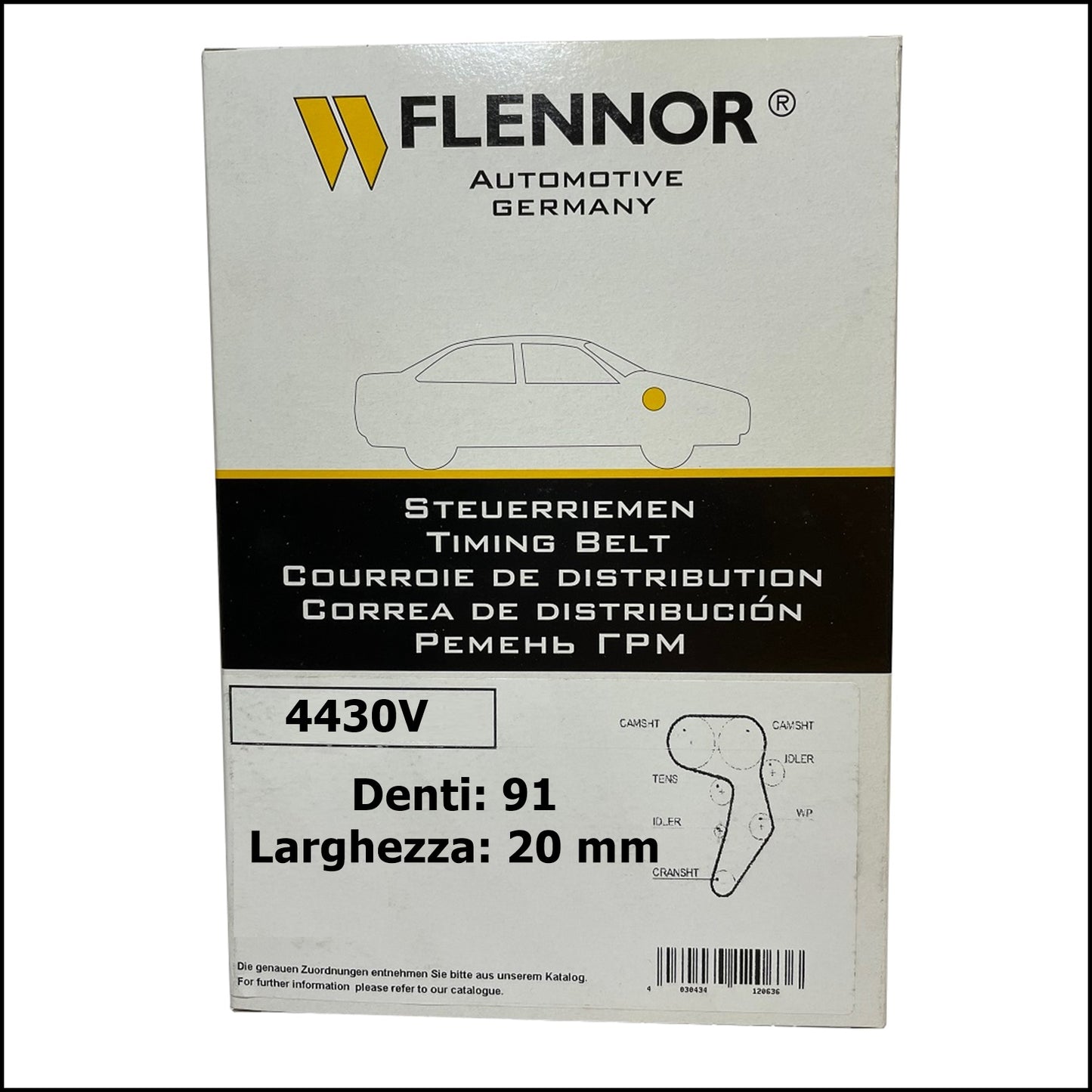 4430V Flennor Cinghia Distribuzione Ford C-Max | Fiesta | Focus | Galaxy | Mondeo | S-Max | Tourneo Connect | Transit