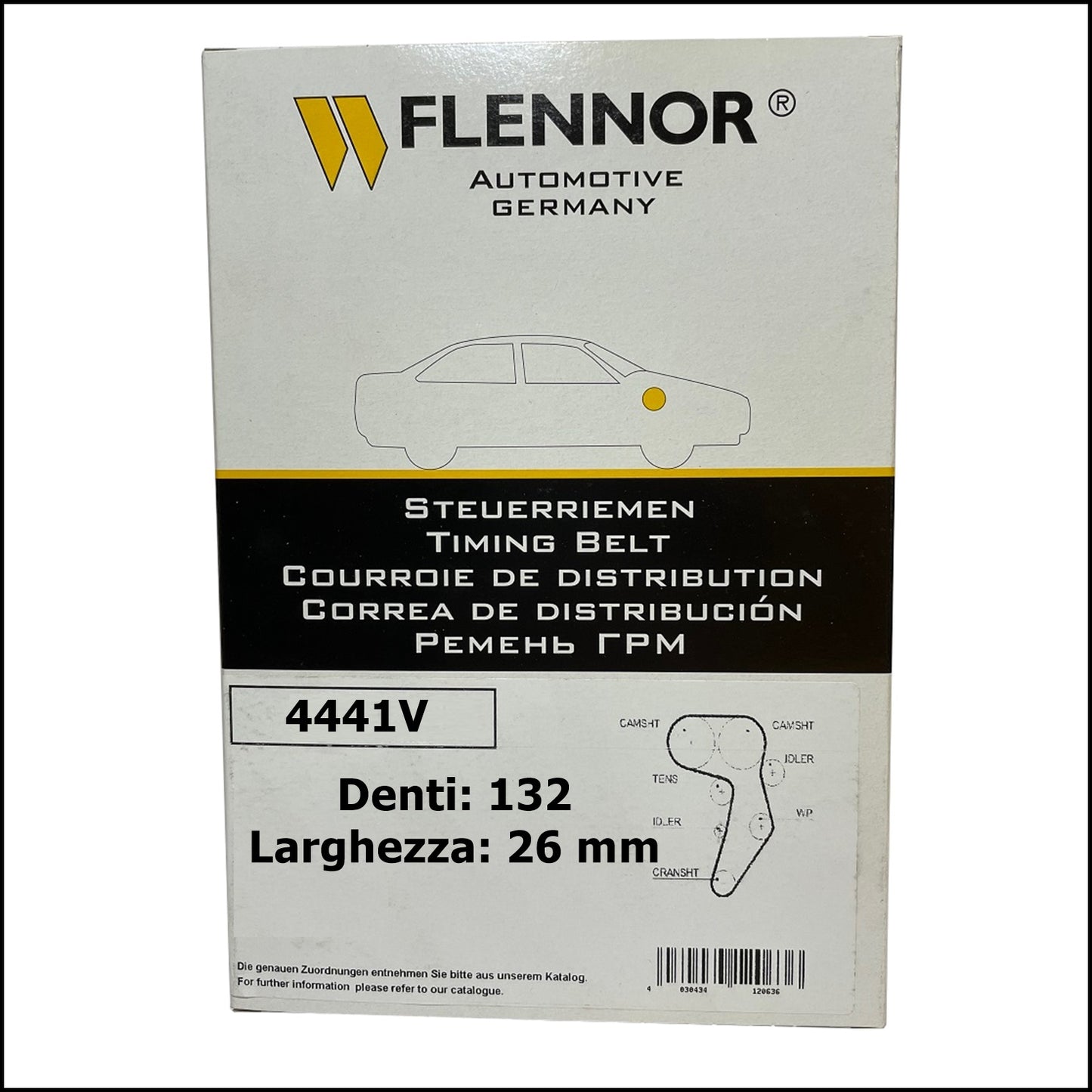 4441V Flennor Cinghia Distribuzione Volvo | S40 | V40 | Mitsubishi Carisma | Space Star | Nissan Interstar | Primastar | Opel Movano | Vivaro