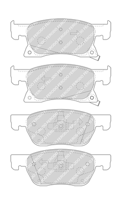 Kit 4 Pastiglie Freno Moto Marca Ferodo Codice | FDB4933 BIBA-RICAMBI