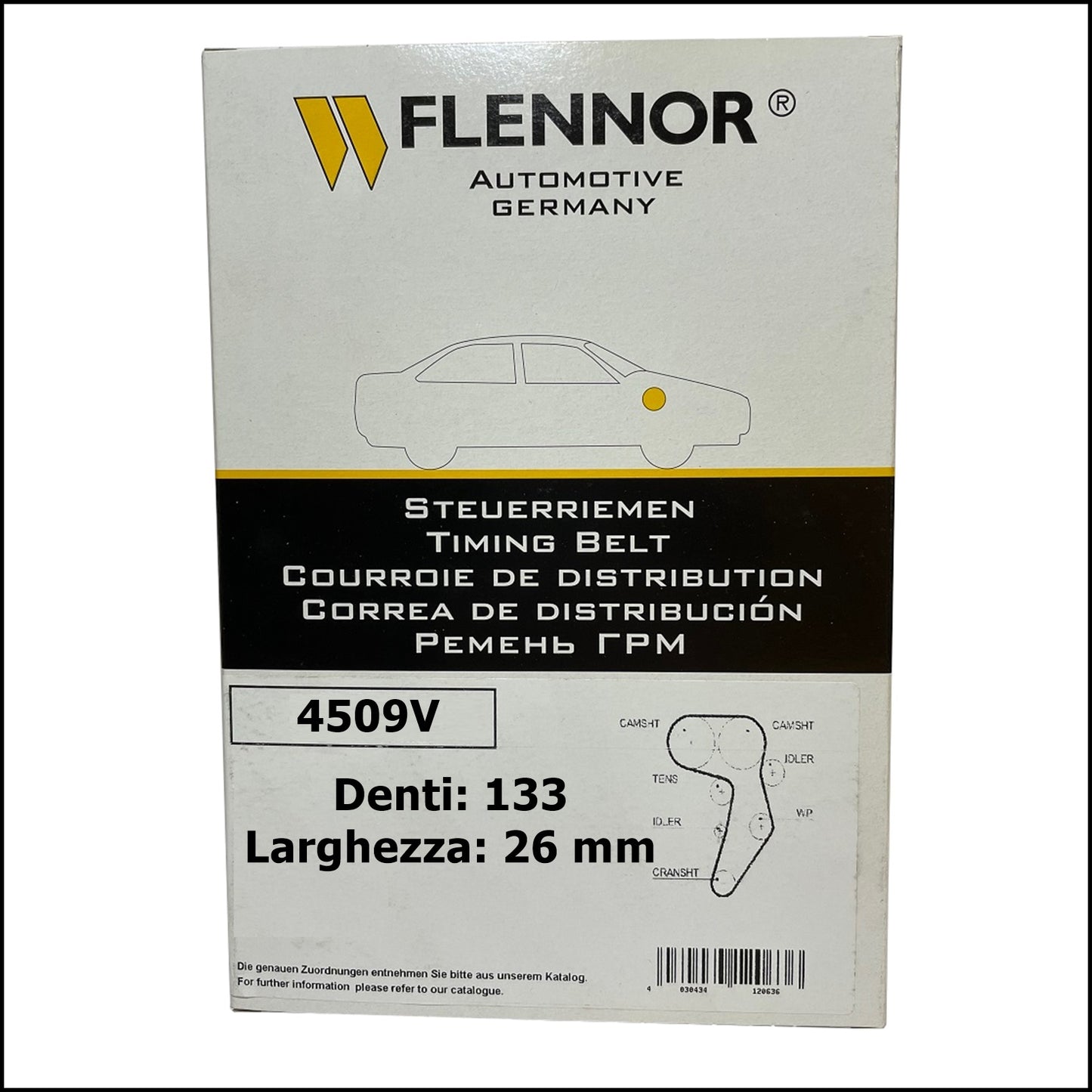 4509V Flennor Cinghia Distribuzione Nissan Primera | Renault Grand Scenic | Laguna  | Megane | Suzuki Grand Vitara