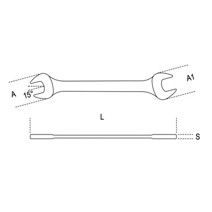 Beta 55 Combination Fork Wrench Sizes 11-10 