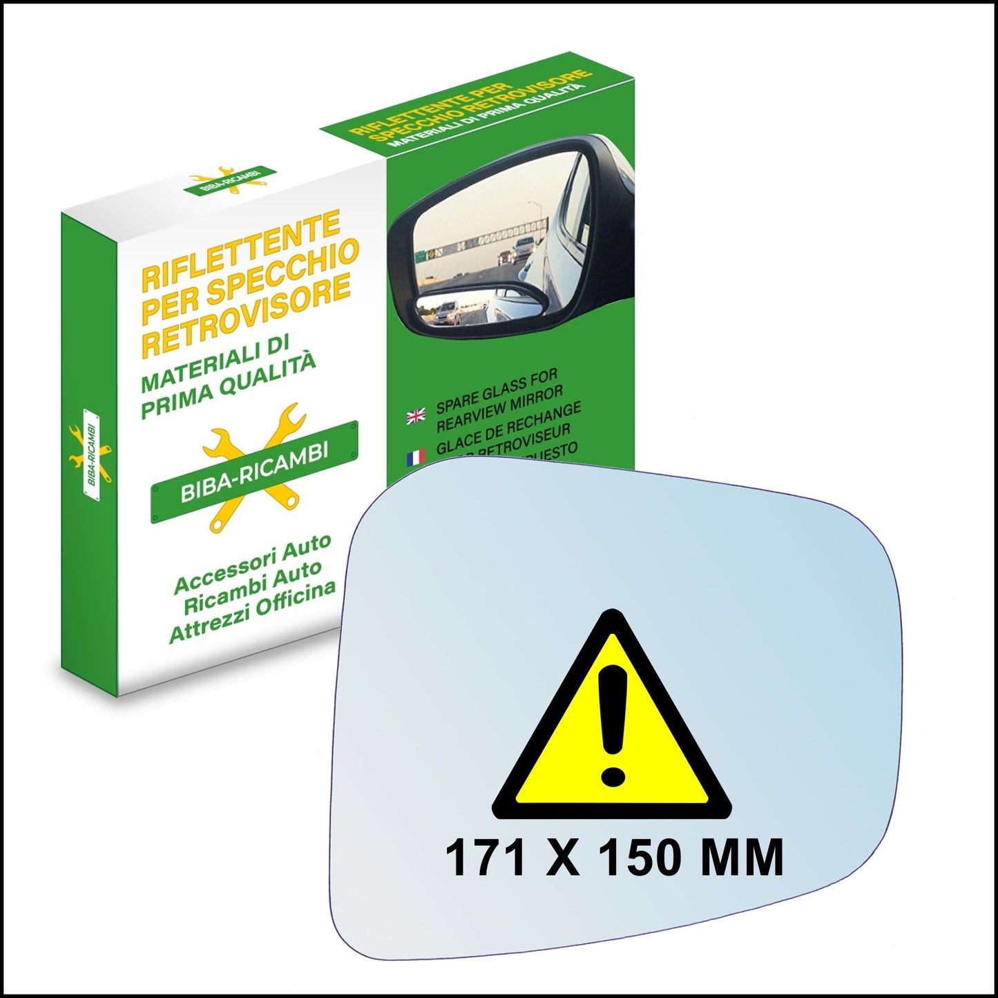 Vetro Specchio Retrovisore Asferico Lato SX Compatibile Per Mitsubishi Pajero Pinin dal 1999> BIBA-RICAMBI