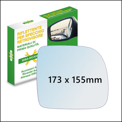 Vetro Specchio Retrovisore Asferico Lato DX Compatibile Per Renault Kangoo Dal 1997-2003 BIBA-RICAMBI