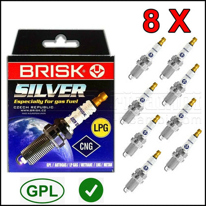 Kit 8 Specific Spark Plugs LPG | Methane Adaptable Bentley Continental II 1989-1999