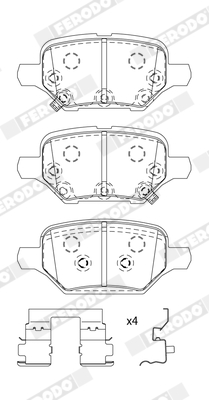 Kit 4 Pastiglie Freno Moto Marca Ferodo Codice | FDB5215 BIBA-RICAMBI