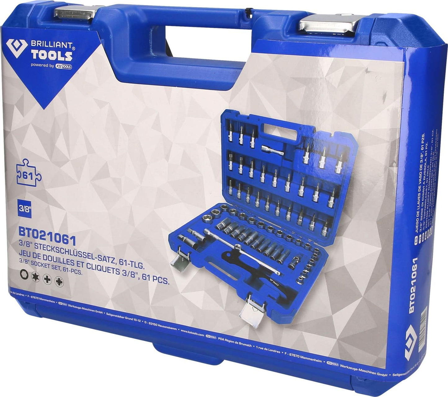 Brilliant Tools 3/8'' Socket Wrenches (61pcs)