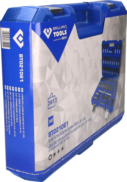 Brilliant Tools 3/8'' Socket Wrenches (61pcs)