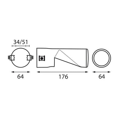 Terminale di scarico in acciaio inox lucidato Ø 36-63 mm art.60117 BIBA-RICAMBI