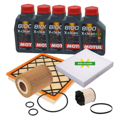 Kit Tagliando Olio Filtri Compatibile Per Saab 9.5 II 2.0 TTiD 140KW-190CV BIBA-RICAMBI