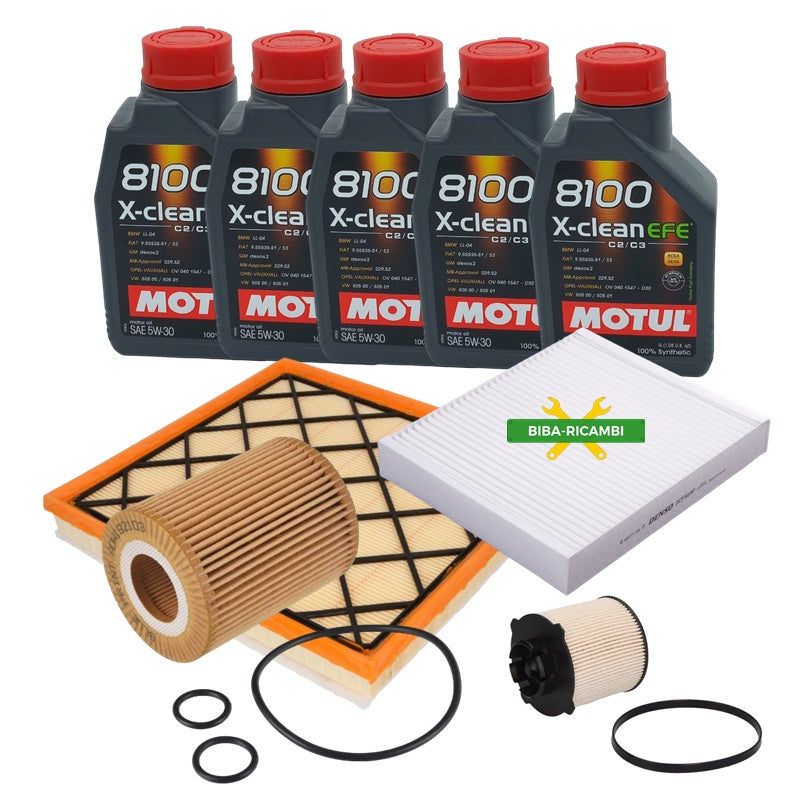 Kit Tagliando Olio Filtri Compatibile Per Cadilac BLS 1.9 D 110KW-150CV BIBA-RICAMBI