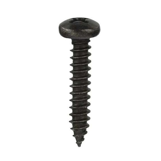 Black Zinc Plated Self-Tapping Screws 3.9X19 (100 Pcs)