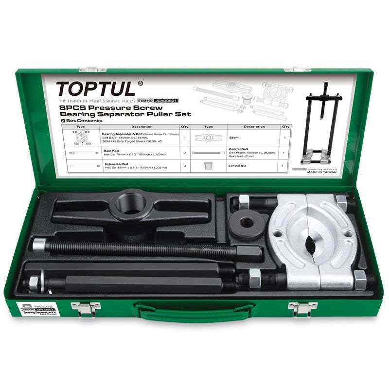 Metal Case Bearing Extractors 8 Pcs Brand Toptul