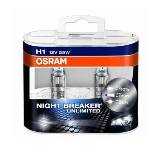 Coppia Lampadina H1 12V 55W Osram Night Breaaker Unlimited