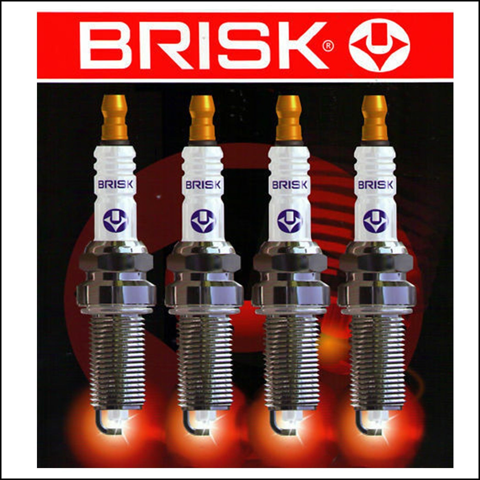 AB. Kit 4 Candele Brisk Super Diametro Filettatura Ø 12 mm BIBA-RICAMBI