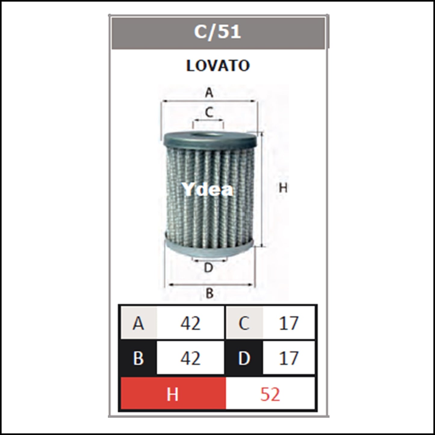 LPG Filter Lovato System art.C/51