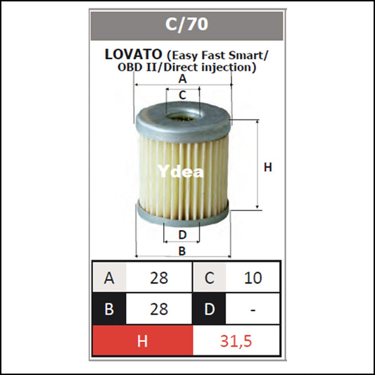 LPG Filter Lovato System art.C/70