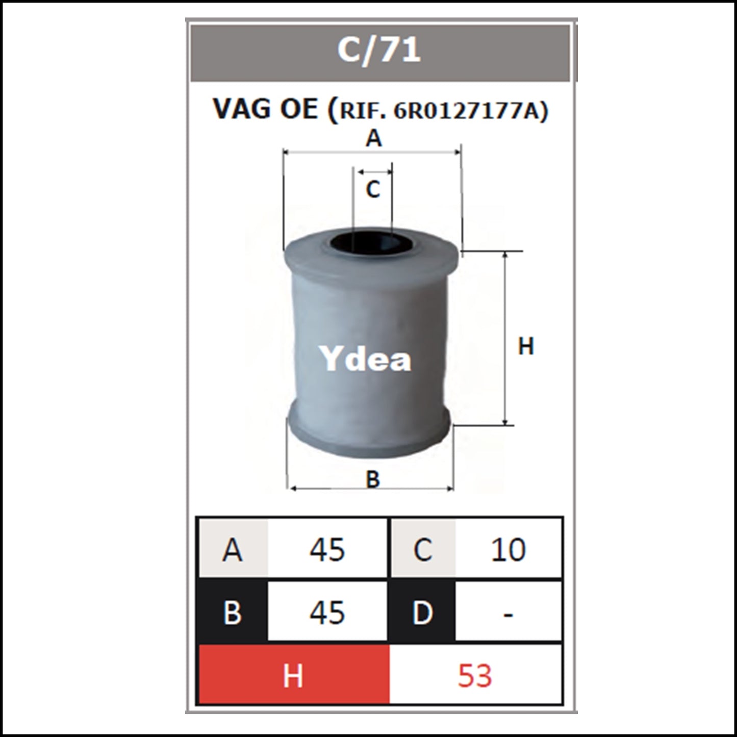 Filtro Gpl Impianto VAG art.C/71