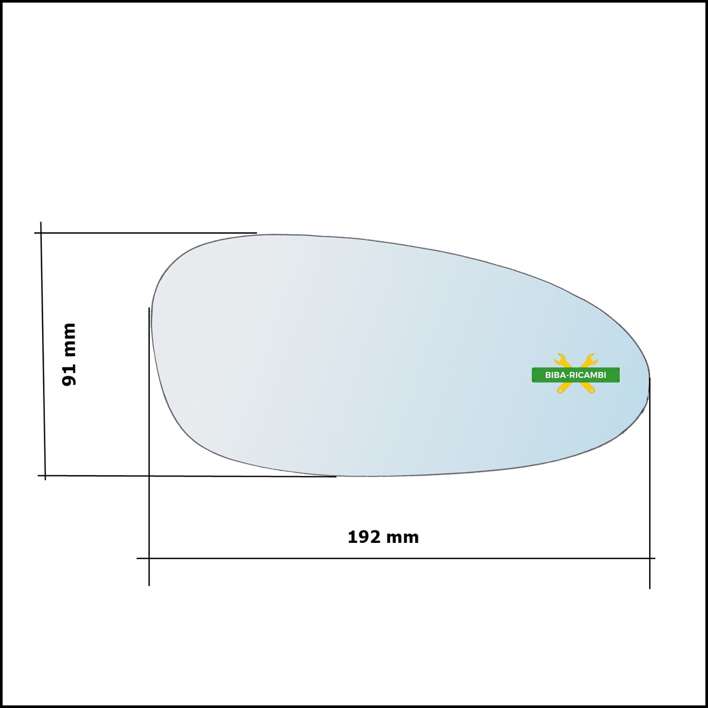 Vetro Specchio Retrovisore Cromato Lato Dx-Passeggero Per Porsche Cayman I (987) solo dal 2005-2008