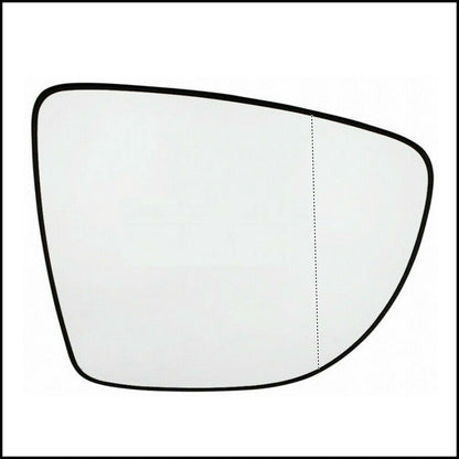 Aspherical Heated Rearview Mirror Plate Right Passenger Side Renault Clio IV (BH) from 2012&gt;