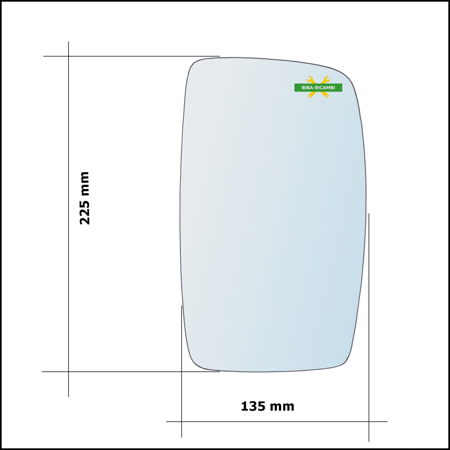 Vetro Specchio Retrovisore Lato Sx-Guidatore Per Fiat Scudo II (270) dal 2007&gt;