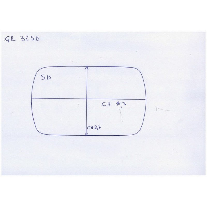 Vetro Specchietto Esterno Lato SX Compatibile Con Alfa Romeo 164 SUPER RTY BIBA-RICAMBI