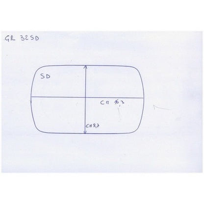 Vetro Specchietto Esterno Lato SX Compatibile Con Alfa Romeo 164 SUPER RTY BIBA-RICAMBI